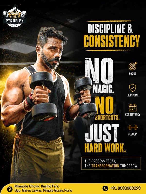 Pyroflex Fitness social media creative designed by MarkMax Studioz